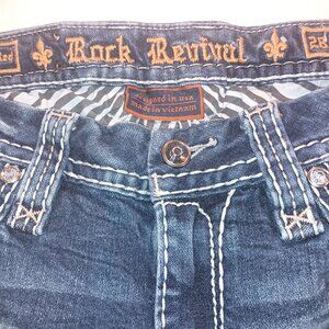 Rock Revival "Fiery Red" Women's Jeans Size 28